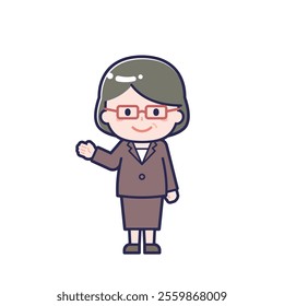 This is an illustration of a woman's "suit middle age".