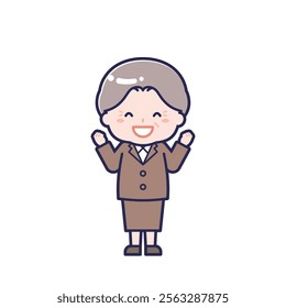 This is an illustration of a woman's "suit_senior".