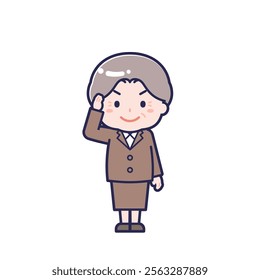 This is an illustration of a woman's "suit_senior".