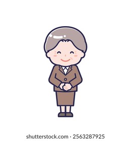 This is an illustration of a woman's "suit_senior".