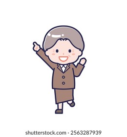 This is an illustration of a woman's "suit_senior".