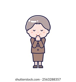 This is an illustration of a woman's "suit_senior".