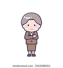 This is an illustration of a woman's "suit_senior".