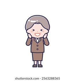 This is an illustration of a woman's "suit_senior".