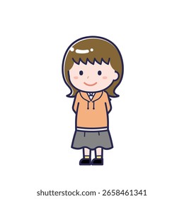 Dies ist eine Illustration des "Teens in Zivil" einer Frau.