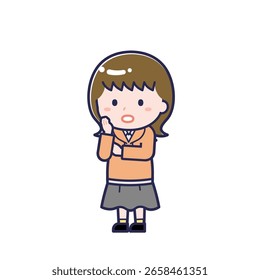 This is an illustration of a woman's "Teens in plain clothes".