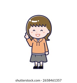 Esta é uma ilustração de uma mulher "Adolescentes à paisana".