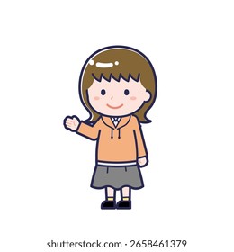 Esta é uma ilustração de uma mulher "Adolescentes à paisana".