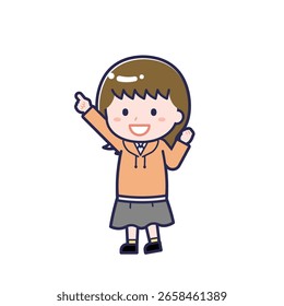 Esta es una ilustración de "Adolescentes vestidos de civil".