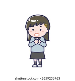 Dies ist eine Illustration des "Teens in Zivil" einer Frau.