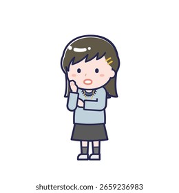 Esta es una ilustración de "Adolescentes vestidos de civil".