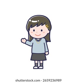 This is an illustration of a woman's "Teens in plain clothes".