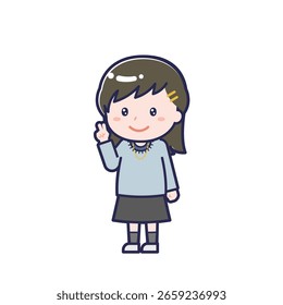 Esta é uma ilustração de uma mulher "Adolescentes à paisana".