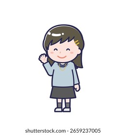 Esta es una ilustración de "Adolescentes vestidos de civil".