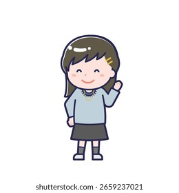 This is an illustration of a woman's "Teens in plain clothes".