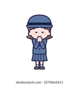 This is an illustration of a woman's "Uniform_Kindergarten children".