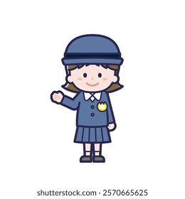 This is an illustration of a woman's "Uniform_Kindergarten children".