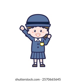 This is an illustration of a woman's "Uniform_Kindergarten children".