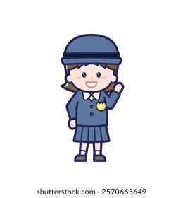 This is an illustration of a woman's "Uniform_Kindergarten children".