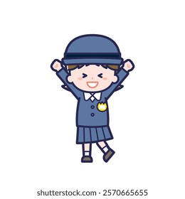 This is an illustration of a woman's "Uniform_Kindergarten children".