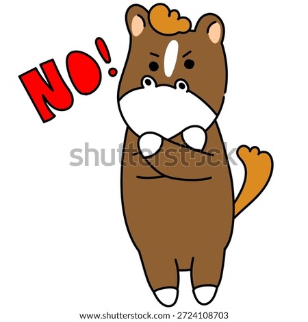 This is an illustration of a working horse refusing an unreasonable request.