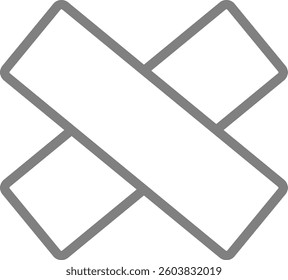 This is an illustration of a wound care icon (injury treatment mark).