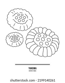 This illustration is Yakgwa, a traditional Korean snack.