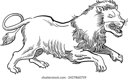This is an illustration of the zodiac constellation - Leo.