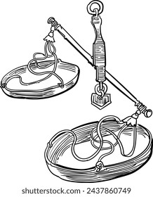 This is an illustration of the zodiac constellation - Libra.