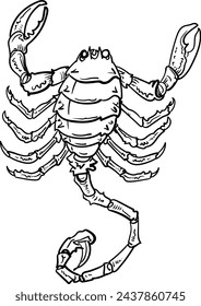 This is an illustration of the zodiac constellation - Scorpio.