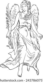 This is an illustration of the zodiac constellation - Virgo.