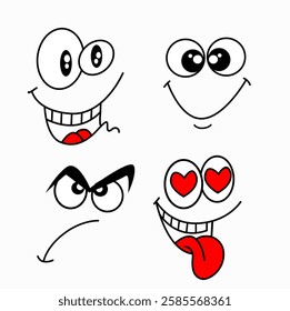This is an illustrations of four expressions