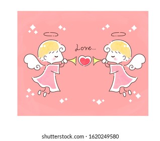 This illusuration is "Angel blessing".