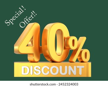 this image is about special offer 40% off 