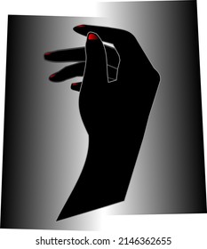 Bei diesem Bild geht es um die Hand einer Frau in Schwarz.