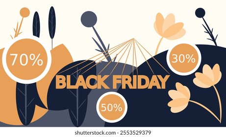 This image art is a colorful and eye catching design promoting a Black Friday sale