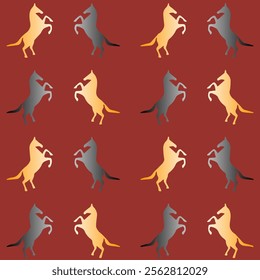 This image is background pattern motif with horse animal ilustration design motif 