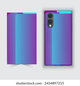 This is an image of a blue phone case with a blue background. The phone case has a wave pattern on it.