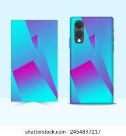 This is an image of a blue phone case with a blue background. The phone case has a wave pattern on it.