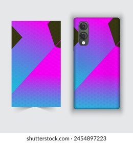 This is an image of a blue phone case with a blue background. The phone case has a wave pattern on it.