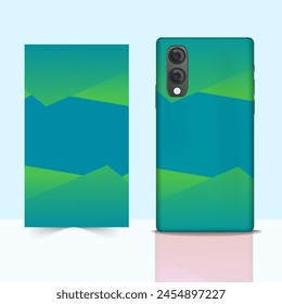 This is an image of a blue phone case with a blue background. The phone case has a wave pattern on it.