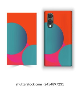 This is an image of a blue phone case with a blue background. The phone case has a wave pattern on it.