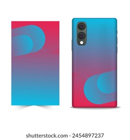 This is an image of a blue phone case with a blue background. The phone case has a wave pattern on it.