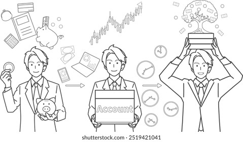 This is an image of a businessman making investments
