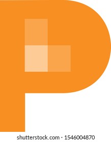 This image can be used as a logo or related to the letter P