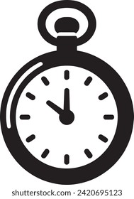 This image captures the essence of time management with a classic stopwatch icon depicted in black and white.