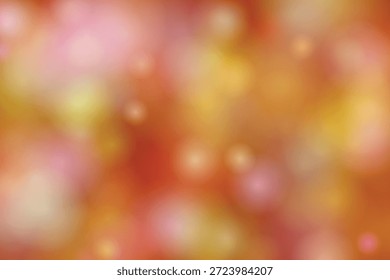 Esta imagem captura uma composição vibrante e abstrata com uma paleta de cores quentes. O fundo é predominantemente vermelho com luzes bokeh espalhadas em tons de amarelo e branco, criando uma atmosfera sonhadora e etérea. O foco suave e as bordas borradas melhoram a sensação de profundidade e interesse visual.