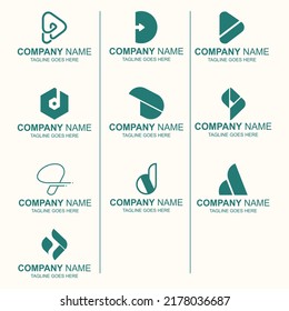 This image is a collection of logos adopted from the letter "D" and has a high aesthetic value