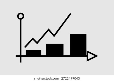 This image is a conceptual graphic representing growth and data analysis.
