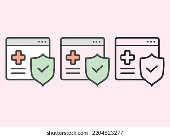 This image consist a prescription of healthcare and first aid from verified doctor. Protection sign with medical prescription for health and safety policy showed sympathy, love, care, aid and plus.